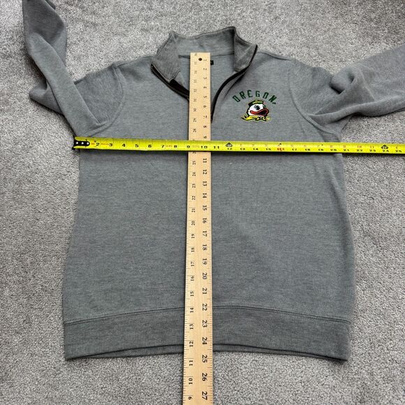 Champion Elite Oregon Ducks 1/4 Zip Pullover Sweatshirt Mens Small Gray NCAA - Picture 12 of 16